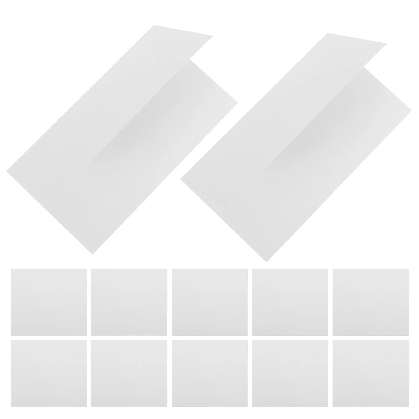 100Pcs 좌석 카드 빈 흰색 접이식 테이블 장소 카드 3.93x3.54in 웨딩 에스코트 태그 리셉션 디너 파티 이름표