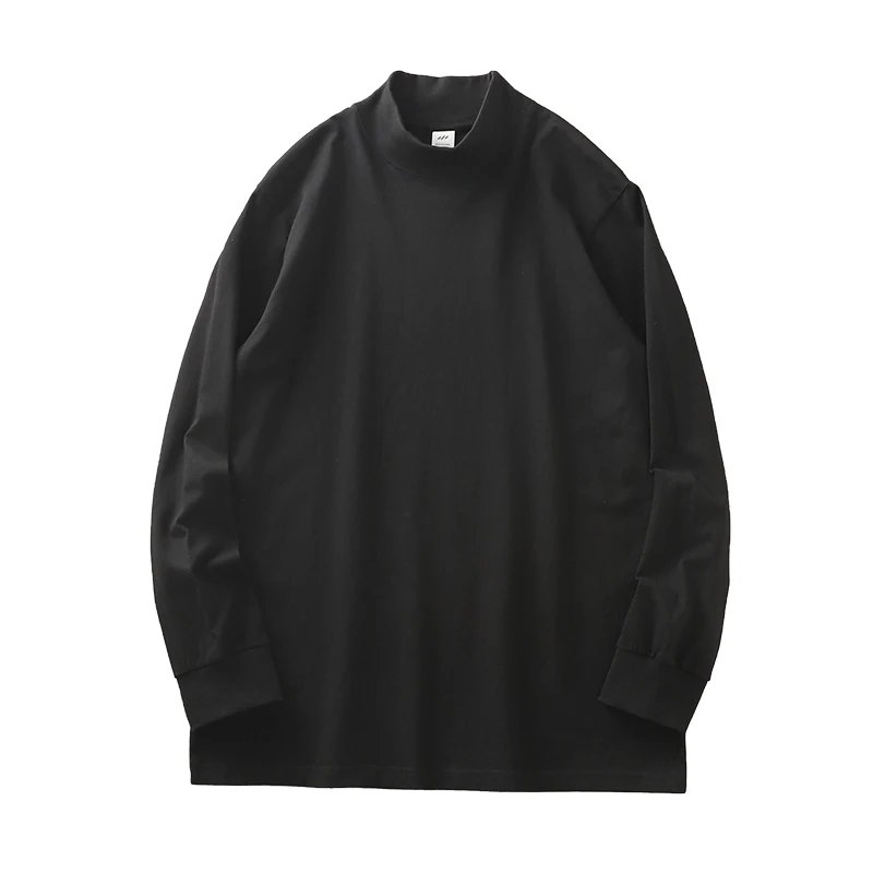 Dukeen Heavyweight Men's Half-Turtleneck Long-Sleeve Cotton Shirt