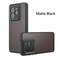 Custodia per telefono con retro opaco trasparente in TPU+PC con protezione super airbag
