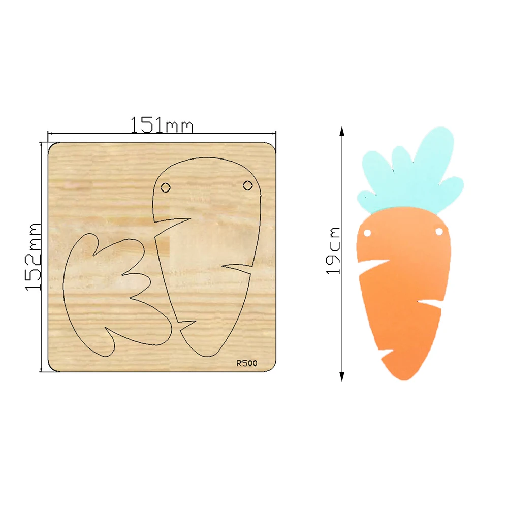 

Carrot New Wooden Cutting Dies Scrapbooking DIY Suitable For Common Die Cutting Machines On The Market /R500