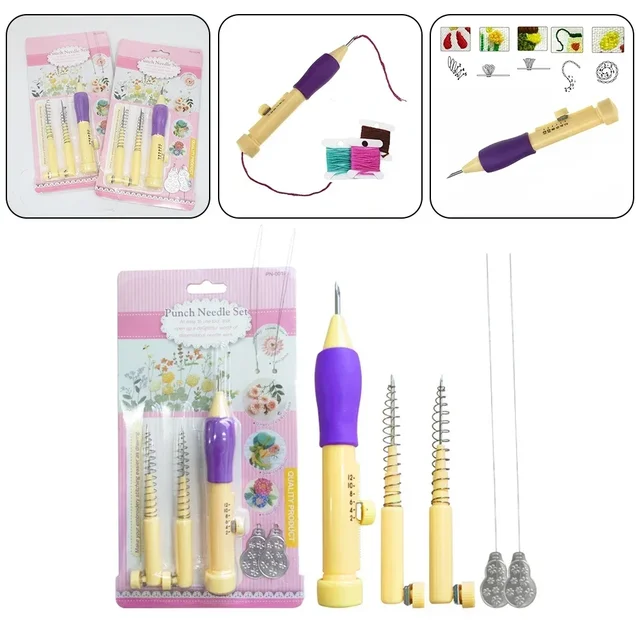 Embroidery Stamping Pen Home Performance Plastic Poke Silica Gel Tool Traditional Weaving Wool Convenience Craft Easy 2