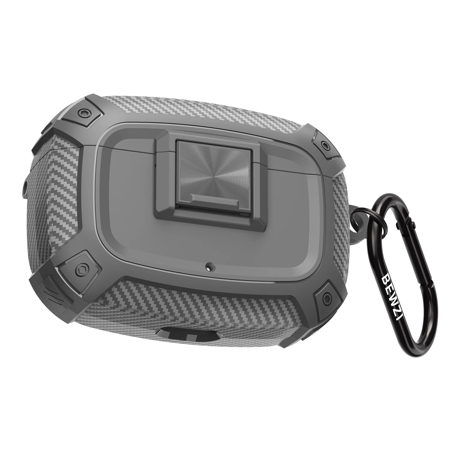 Carbon Fiber Pushbutton Protective Earbud Case Cover