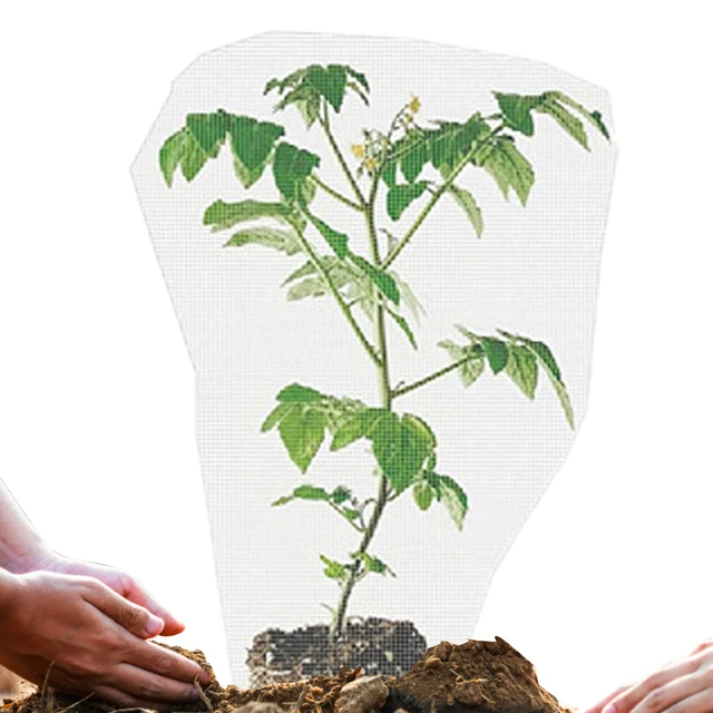 3 db Növényfedelek Húzózsinórral, Újrahasznosítható Időjárással Szemben Ellenálló Paradicsomfaj Védelmezője A Madarak Virágháló Kerti Táskáknak - Image 6