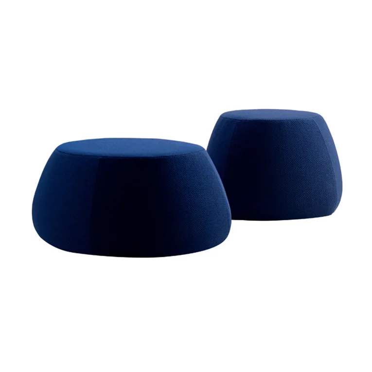 Modern blue fabric foot rest stool ottoman
