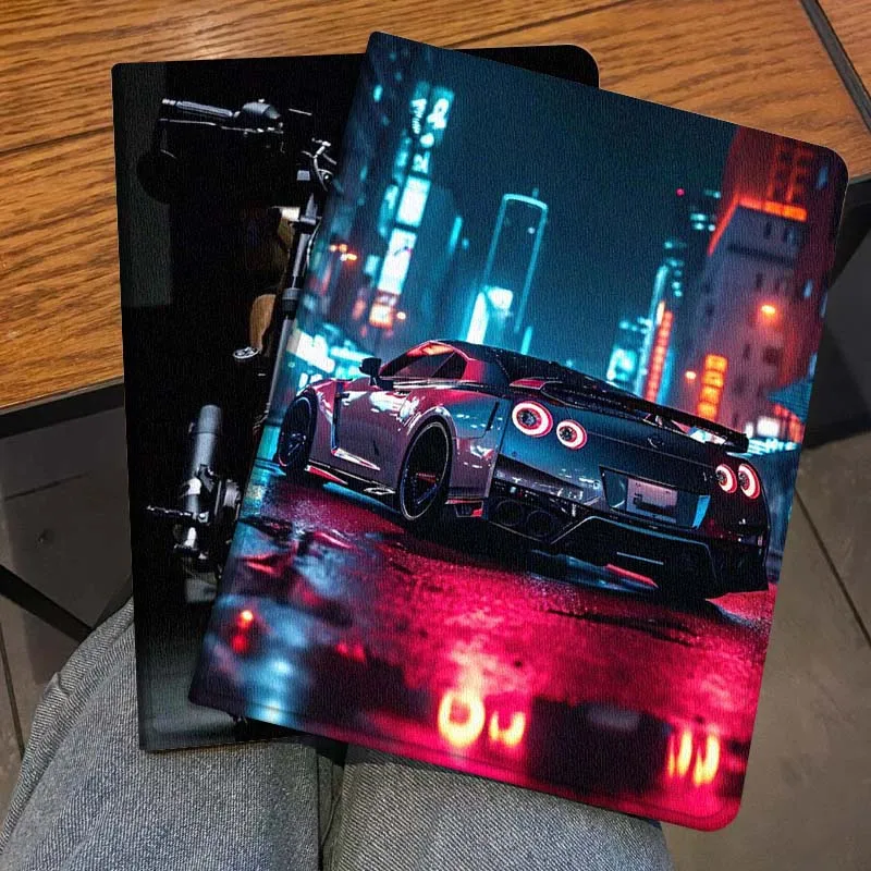 Sleek and Stylish Protective Case for Tablets - Perfect Auto & Motorcycle-Inspired Gift