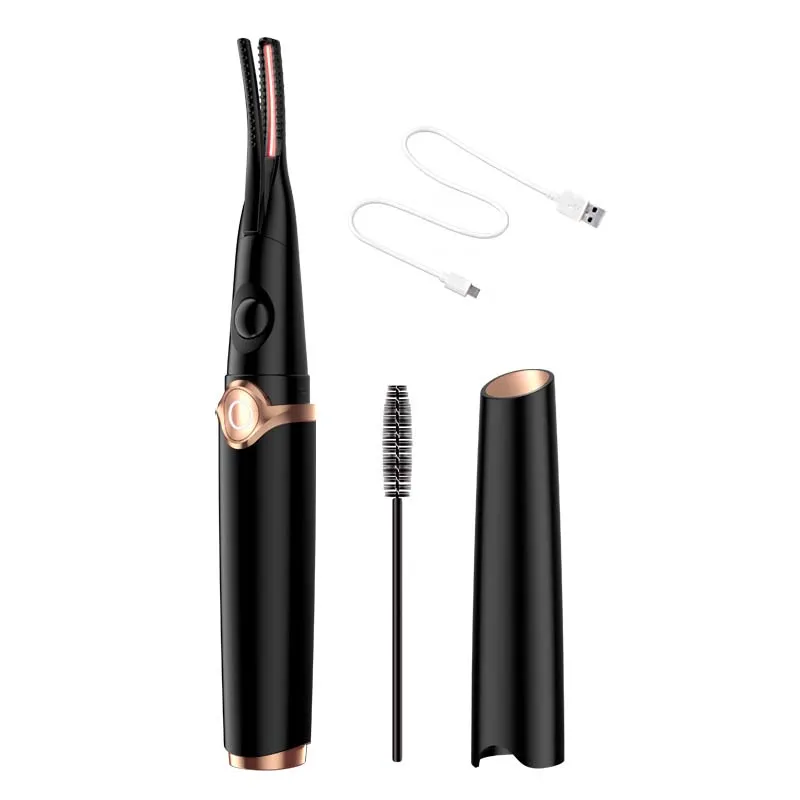 Electric Eyelash Curler Heated Portable USB Rechargeable Quick Natural Long Lasting Curling