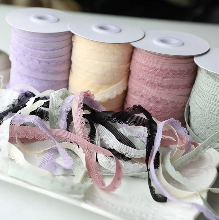 Elastic Stretchy Lace Trim Ribbon 5 Meters 6 Colors For Sewing Crafts DIY Underwear Lingerie Decoration lace ribbon lace sewing supplies lace sewing accessories lace decoration lace accessories lace garment accessories