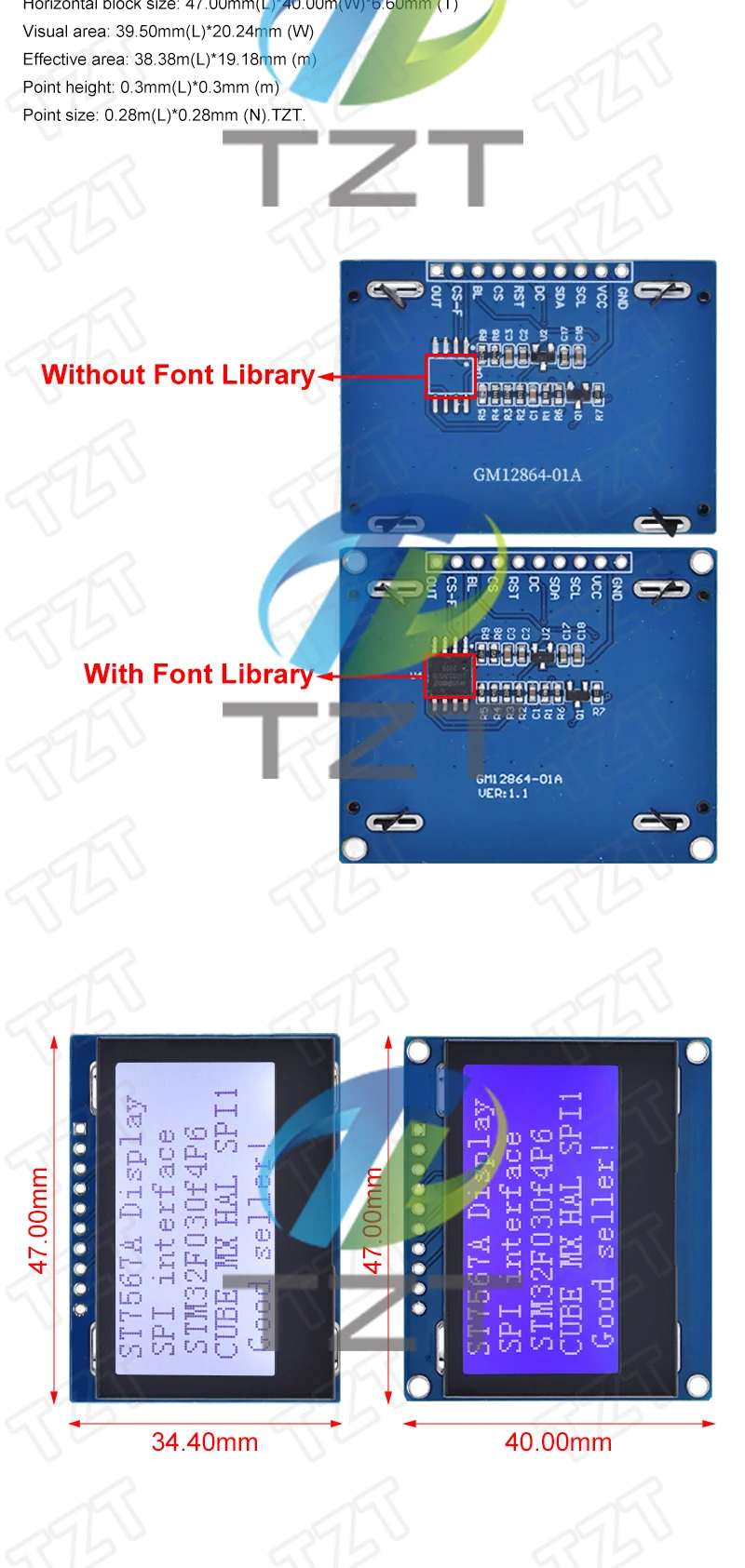 12864 SPI LCD Modul 128X64 SPI ST7567A COG Grafik Display Bildschirm Board LCM Panel 128x64 Dot Matrix Bildschirm für Arduino – Detail 2