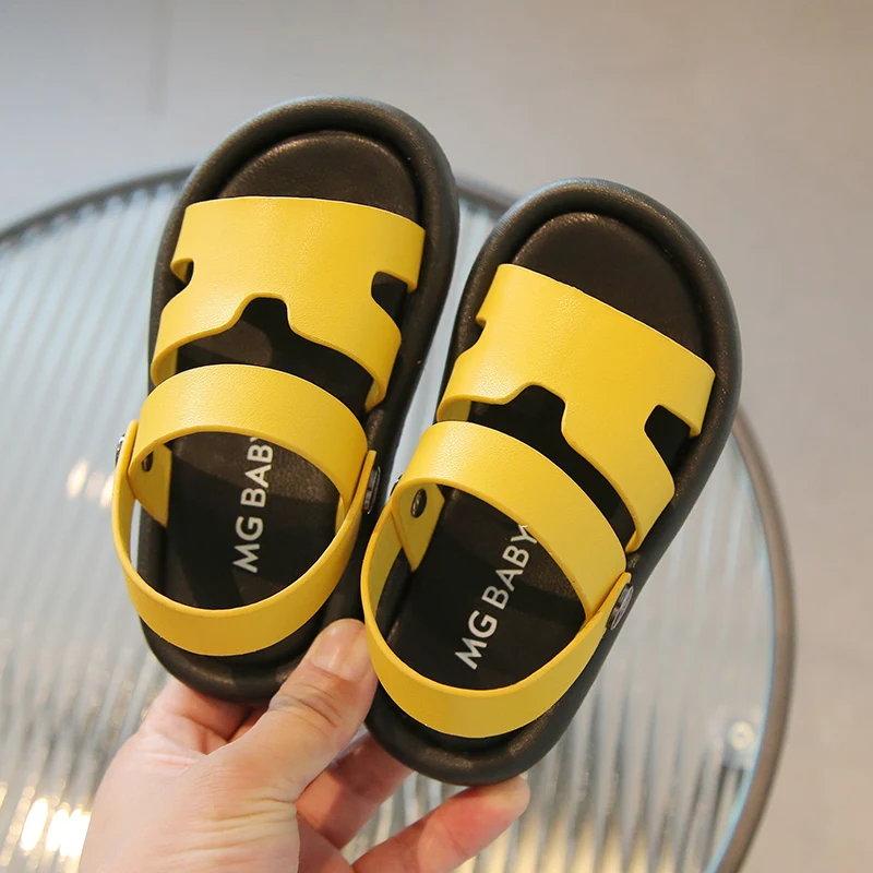Children Leather Sport Sandals Toddler Boys Slippers Beach Shoes Kids Infant Open Toe Casual Sport Shoes 3-6Y Sandalias Summer