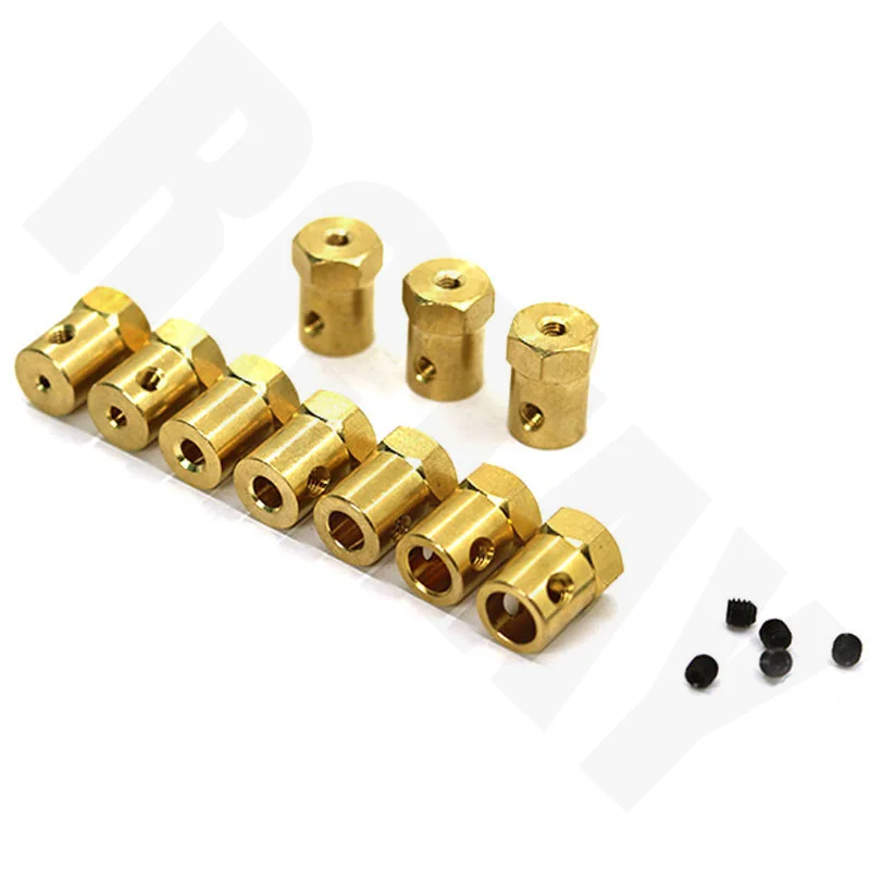 

4pcs Lot Hexagon Coupling 12mm Tire Connector Coupling 2mm/3mm/4mm/5mm/6mm/8mm Hex Adapter for RC Cars Connecting Parts