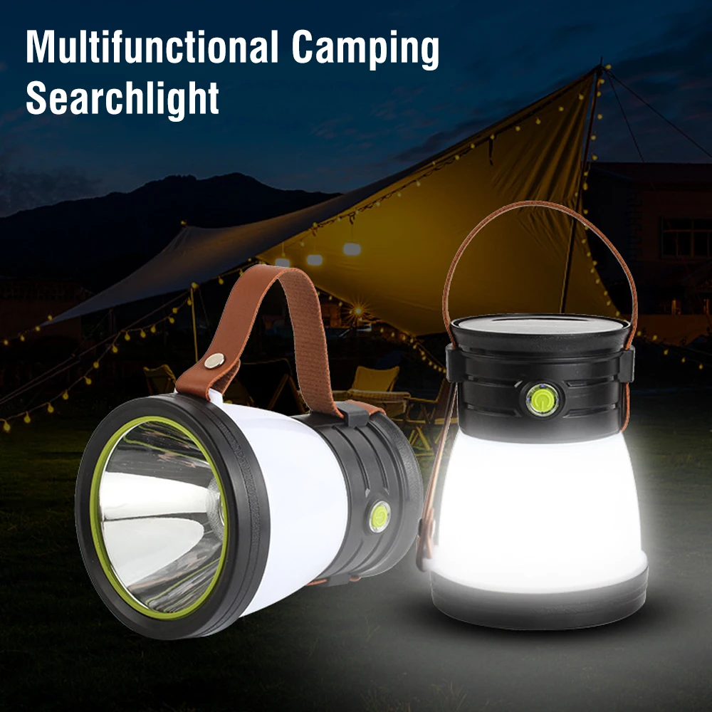 Multifunctional Camping Lamp Outdoor Portable Tent Light USB-C Solar  Rechargeable Portable Lights for Emergency Home Camping