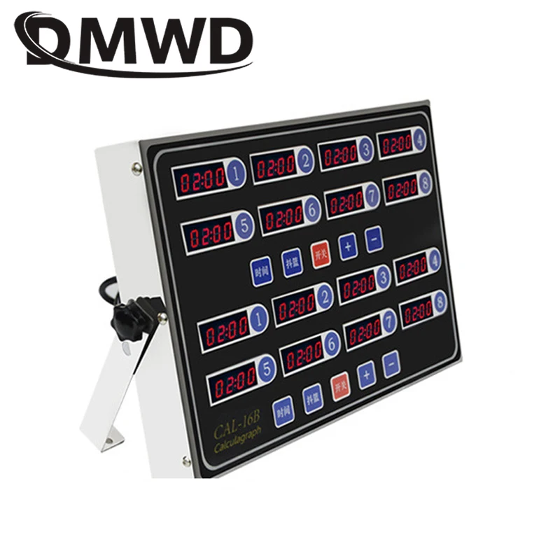 Commercial Kitchen Timer Kitchen Bakery Timer 16 Channel Key Shaking Reminder Fryer Loud Digital Timing Alarm Magnetic Clock Count Up Countdown Stopwatch
