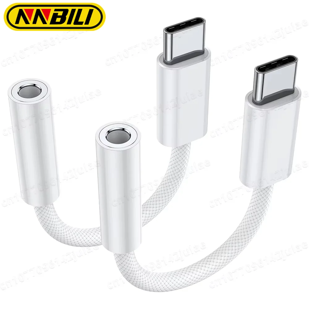 USB 유형 C  3.5mm 암 헤드폰 잭 어댑터 USB C  Aux 오디오 케이블..