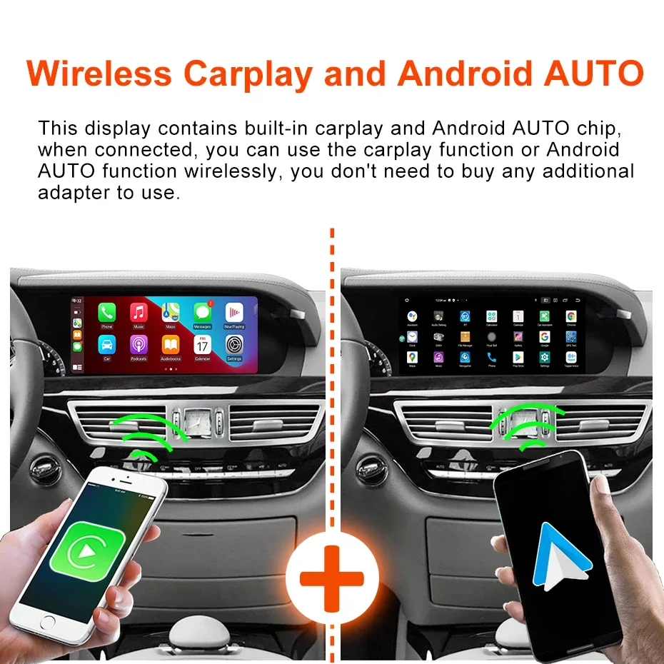 8-Kern Snapdragon Android 15 Auto Wireless CarPlay Autoradio für Mercedes Benz S-Klasse W221 2006-2013 Stereo Multimedia Player Bildschirm GPS Bluetooth WIFI 4G LTE – Detail 10