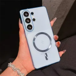 Magnetic Shockproof Candy Color Silicone Phone Case with Transparent Back Cover - Samsung A52S (4)