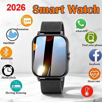 2026 New 1.83Inch Full Touch Screen Smart Watch for Men Women Bluetooth Call Sports Fitness Tracker Digital Smartwatch Gift Hw12 1
