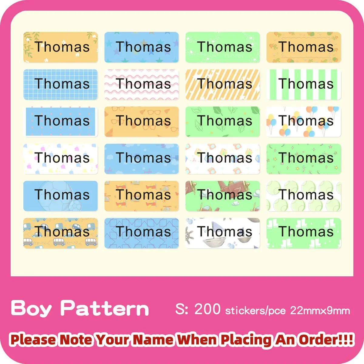 Boy pattern 200pcs