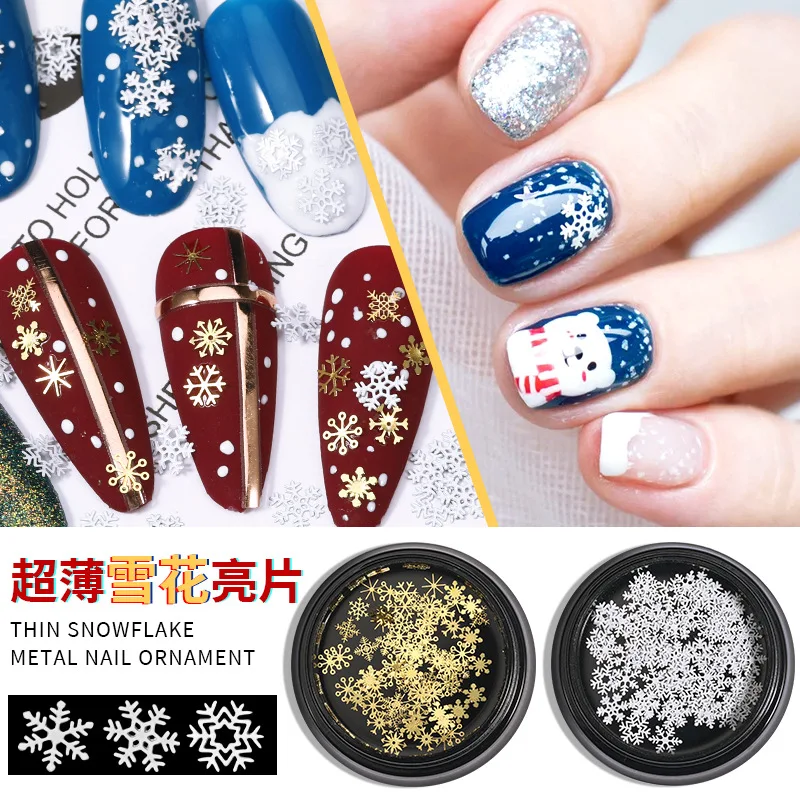 450 Mini Fiocchi Di Neve Decorativi Con Glitter Dorati – Per Manicure, Scrapbooking, Decorazioni Natalizie, Feste E Fai Da Te
