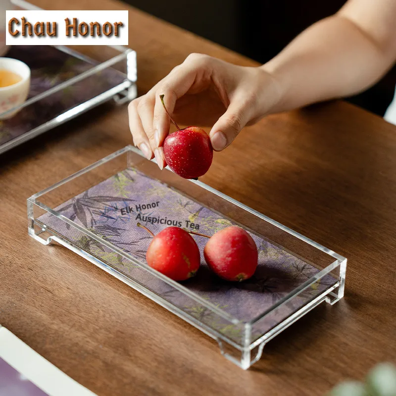 Concise Style Acrylic Pot Bearing Holder Gaiwan Heat Insulation Pad Dry Soaking Table Tea Tray Coasters Chinese Tea Set craft