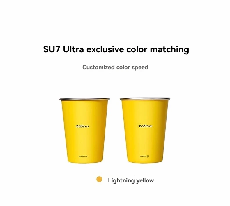 Xiaomi Life Ultra Yellow 304 Stainless Steel Drinking Cup 350ML description image 4