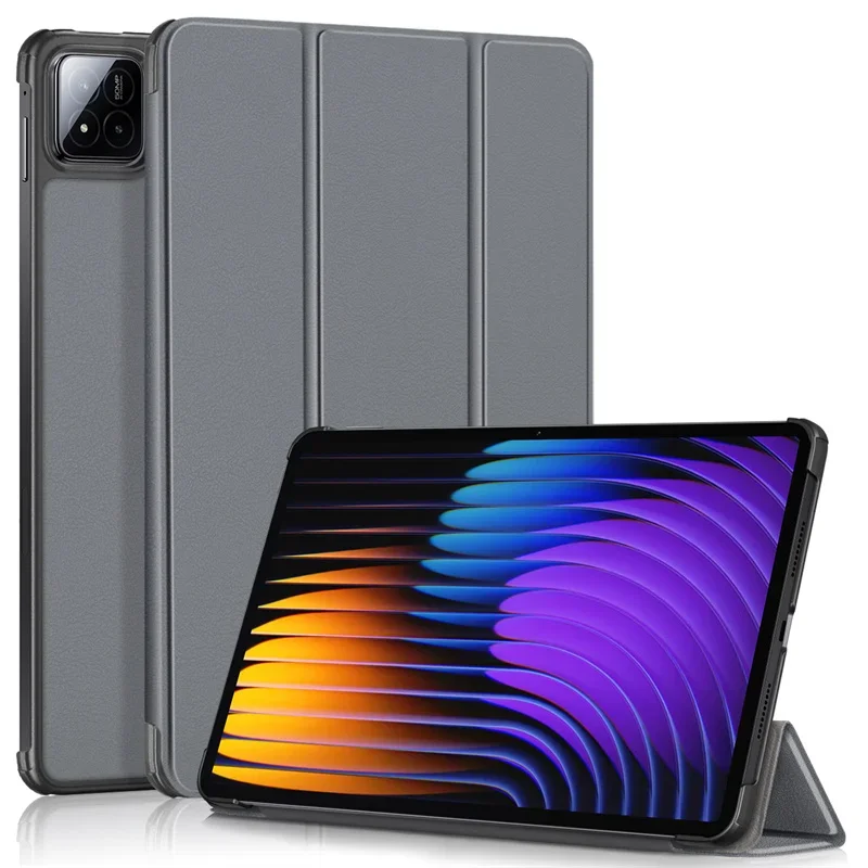 Elegant Trifold Magnetic PU Leather Stand Cover