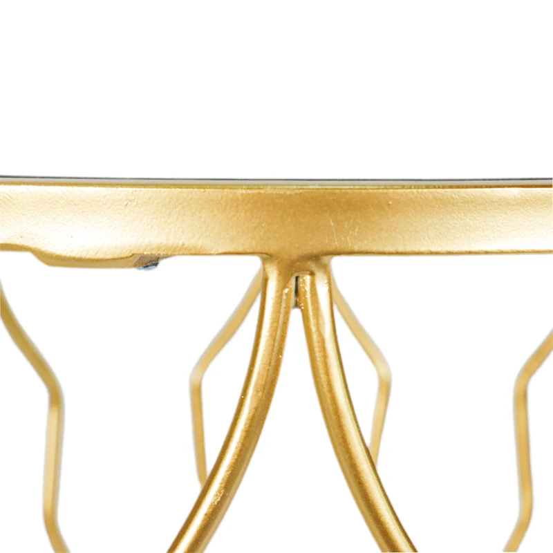 Nordic Style Coffee Tables Set Of 2 With Mirror Top Tray Rattan Modern Iron Ending Decor Set Tables