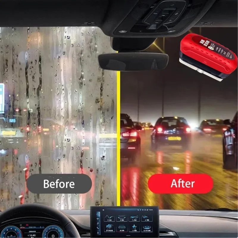 Car Glass Oil Film Remover Powerful Cleaner Car Glass Sponge Cleaning Brush Windshield Clear Window Stain Wiping Auto Detailing 3