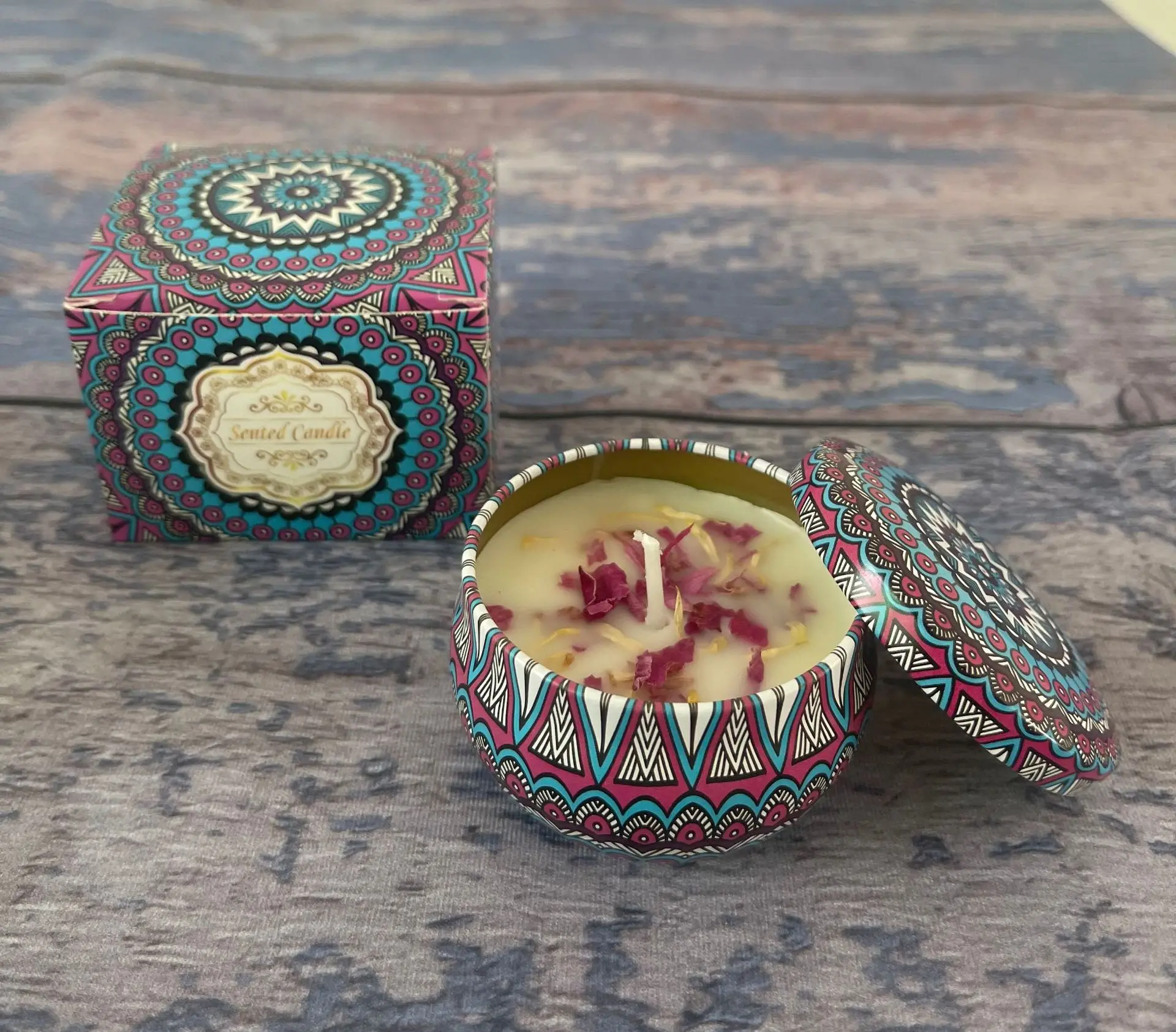 Soybean Wax Dried Flower Scented Candle - Perfect Gift for Weddings and Birthdays