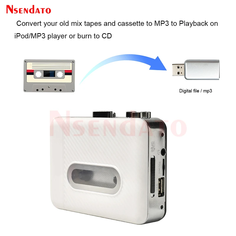 Usb Cassette Tape Audio Player Conversor com Gravador Captura pc pc Alto-falante Telefone Ipod - Image 4