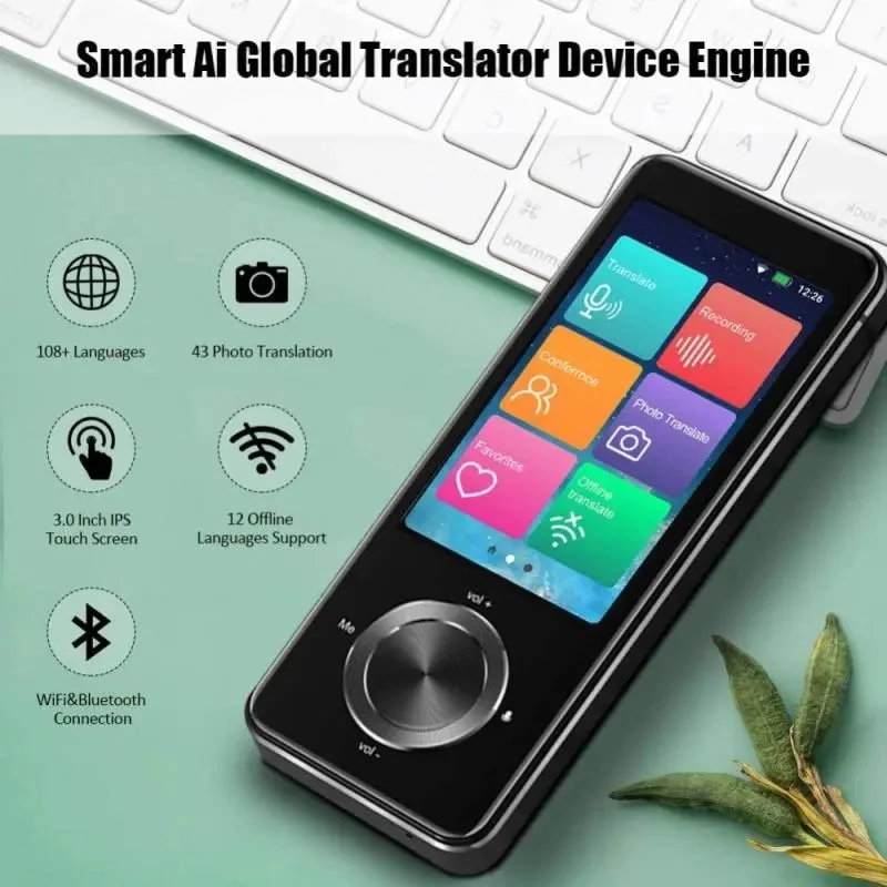 Language Translator M9 Translator Device 137 Languages Intelligent Translator Real-time Voice Recording Text Translate Machine Supports 16 Offline