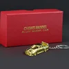 1/64 Nissan GTR-R34 RS7 Electroplating Version Hanging Key Chain Sports Car Key Set Ring Metal Racing V Car Model Children Gift 6