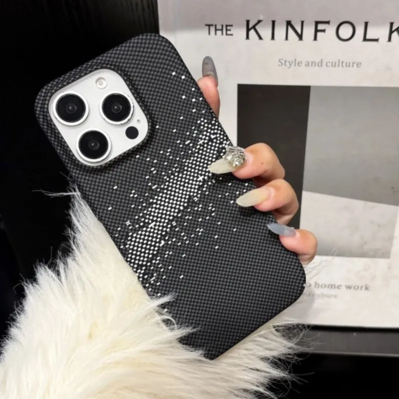 PC Phone Case Carbon Fiber Business For iPhone 17 Air 16 15 14 Plus 13 12 Pro Max 11 Ultra-Thin Armor Shockproof Cover