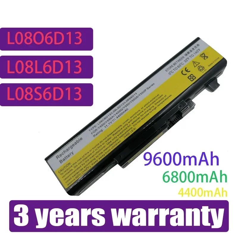 New 6 Cells Laptop Battery for Lenovo IdeaPad Y450 Y450A Y450G Y550 Y550A L08L6D13 L08O6D13 L08S6D13 FREE SHIPPING