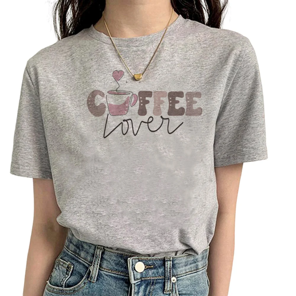 

Coffee Love Tee women streetwear tshirt girl manga Japanese 2000s clothing