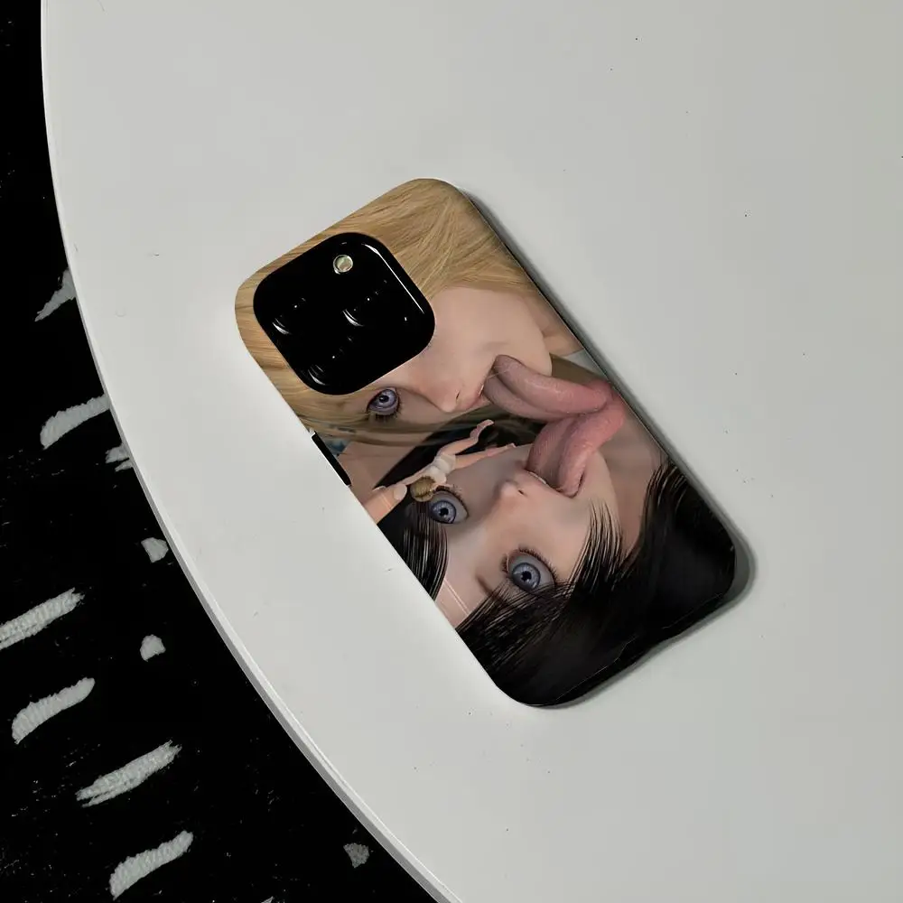 Clmj Cool Girl Punk Y2K Handyhülle aus Hartplastik für iPhone 16Promax 17 16 15 14 13 12 11 Pro Max Plus Glänzende HD-Abdeckung – Detail 10