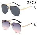 2PCS gold pink