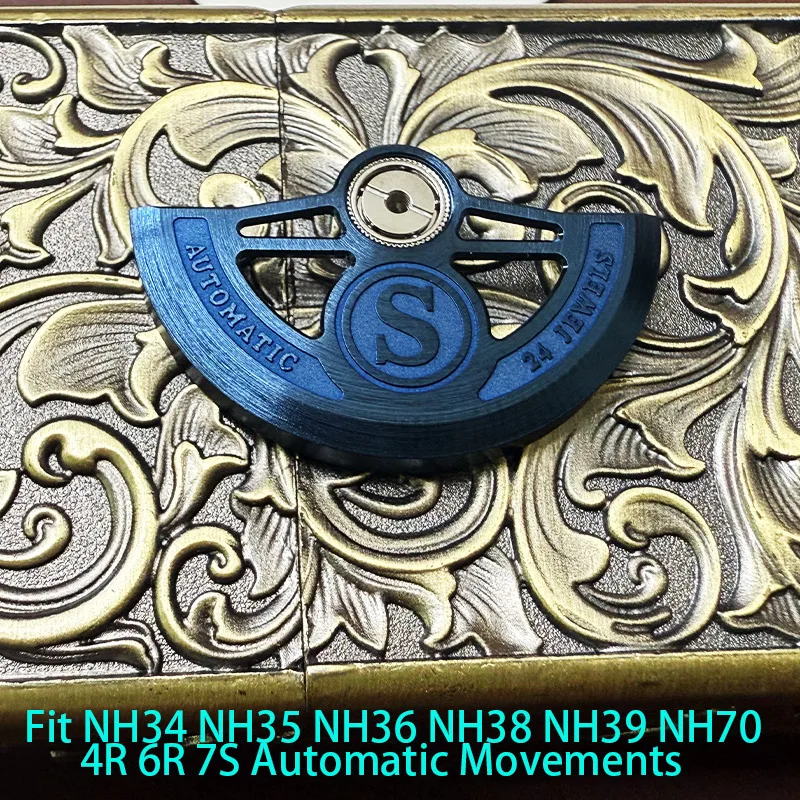 Customized Automatic Hammer Rose Gold Black Blue Silver Gold Watch Rotor Parts