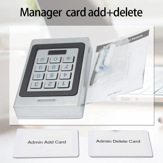 DC 10-24V Rfid Door Access Control System IP67 Waterproof Metal Keypad Zinc Alloy Proximity Card Standalone Keyboard 2000 Users 2