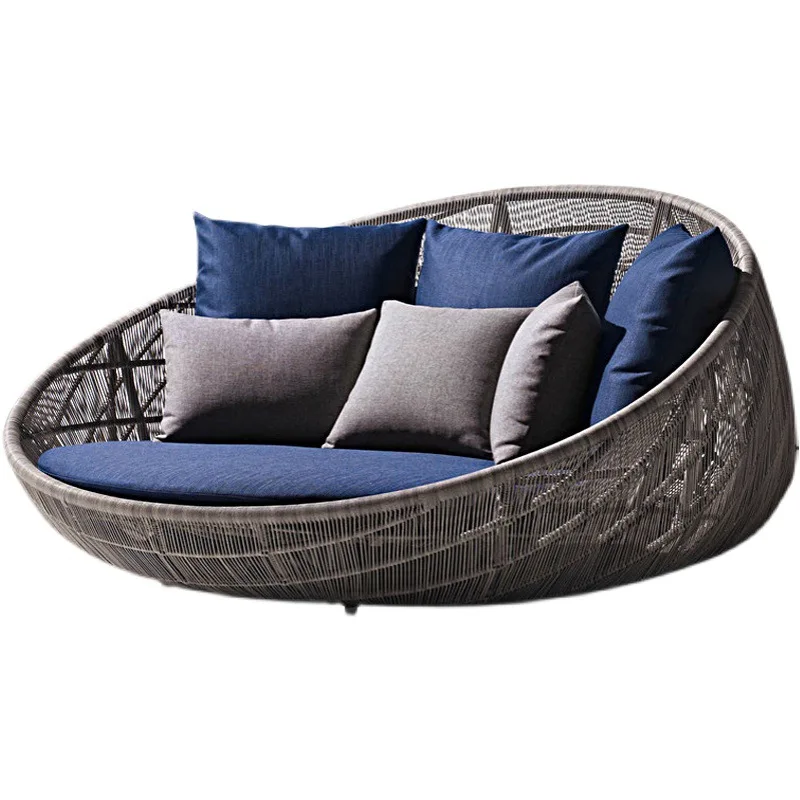 Outdoor Rattan Furniture Rainproof Sunscreen Sofa Courtyard Leisure Combination Furniture