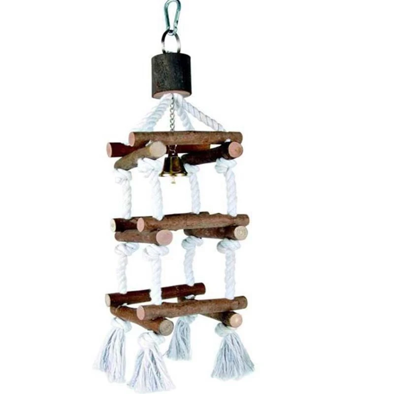 Bird Hanging Wooden Chew Toys 1