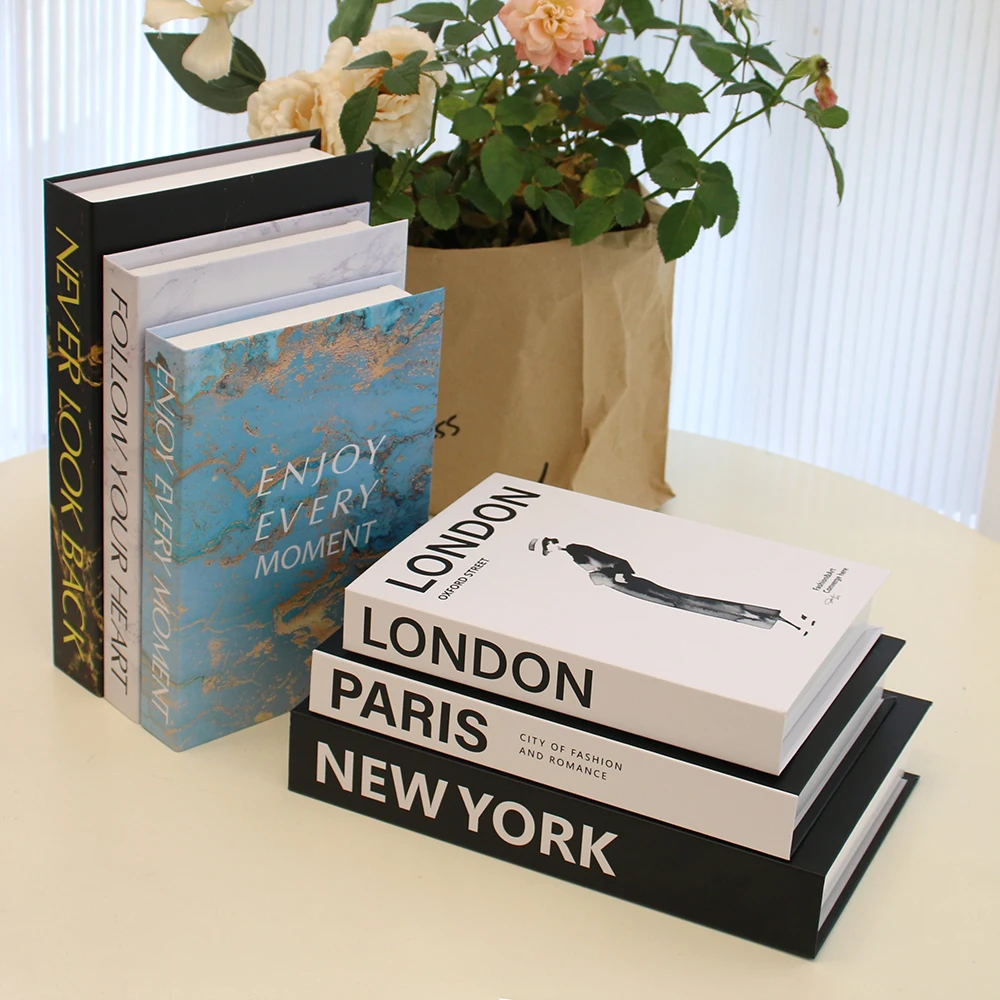 Set of 3 Decorative Faux Books for Home and Coffee Table Decor, Available in Various Sizes