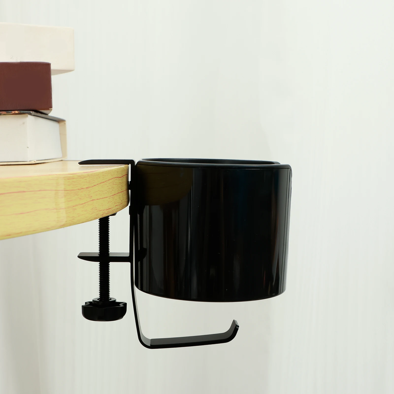 Adjustable Desk Cup Holder Table Clip with Nonslip Storage Rack