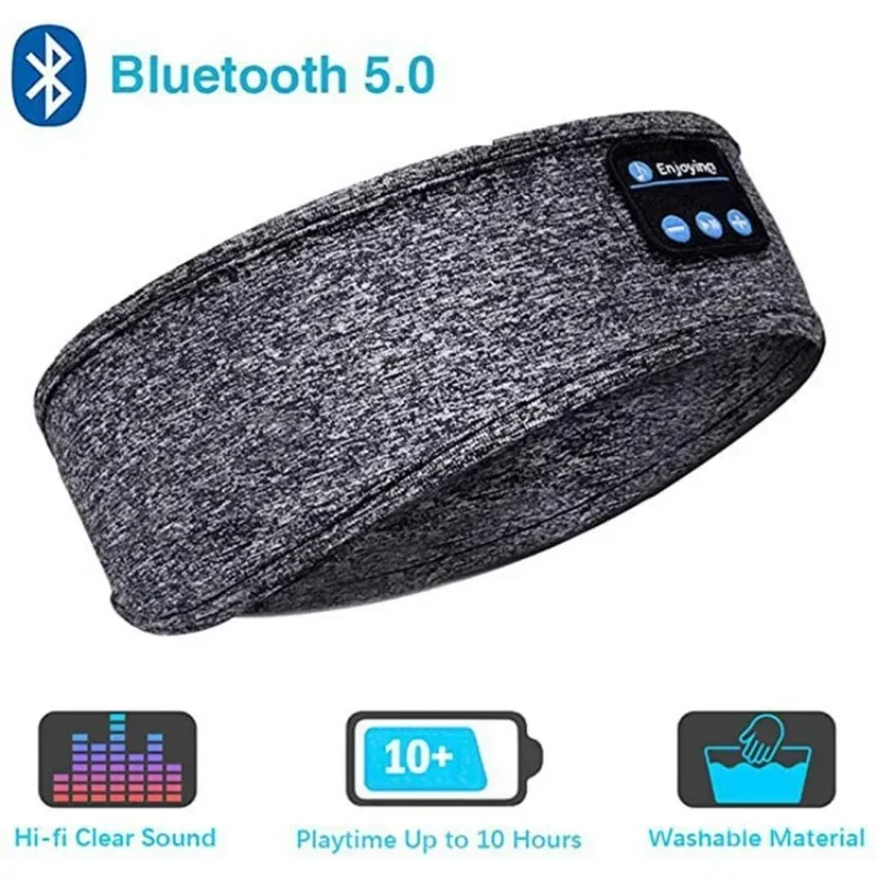 Bluetooth Wireless Headphones Sleep Eye Mask Headset Soft Elastic Comfortable Sports Headband Bluetooth Music Earphone 6