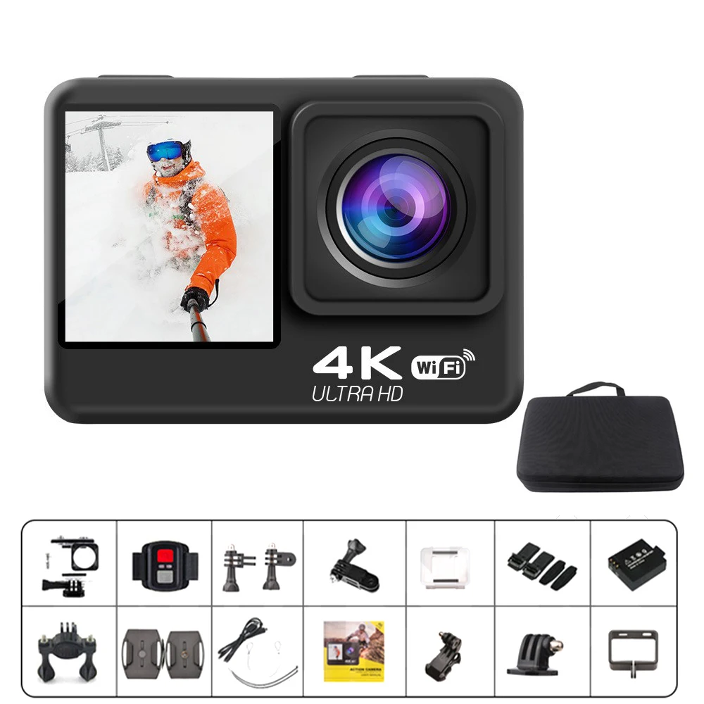 Caméra d'Action Sport Étanche 4K Ultra HD / 16MP Grand Angle – LiliKdo