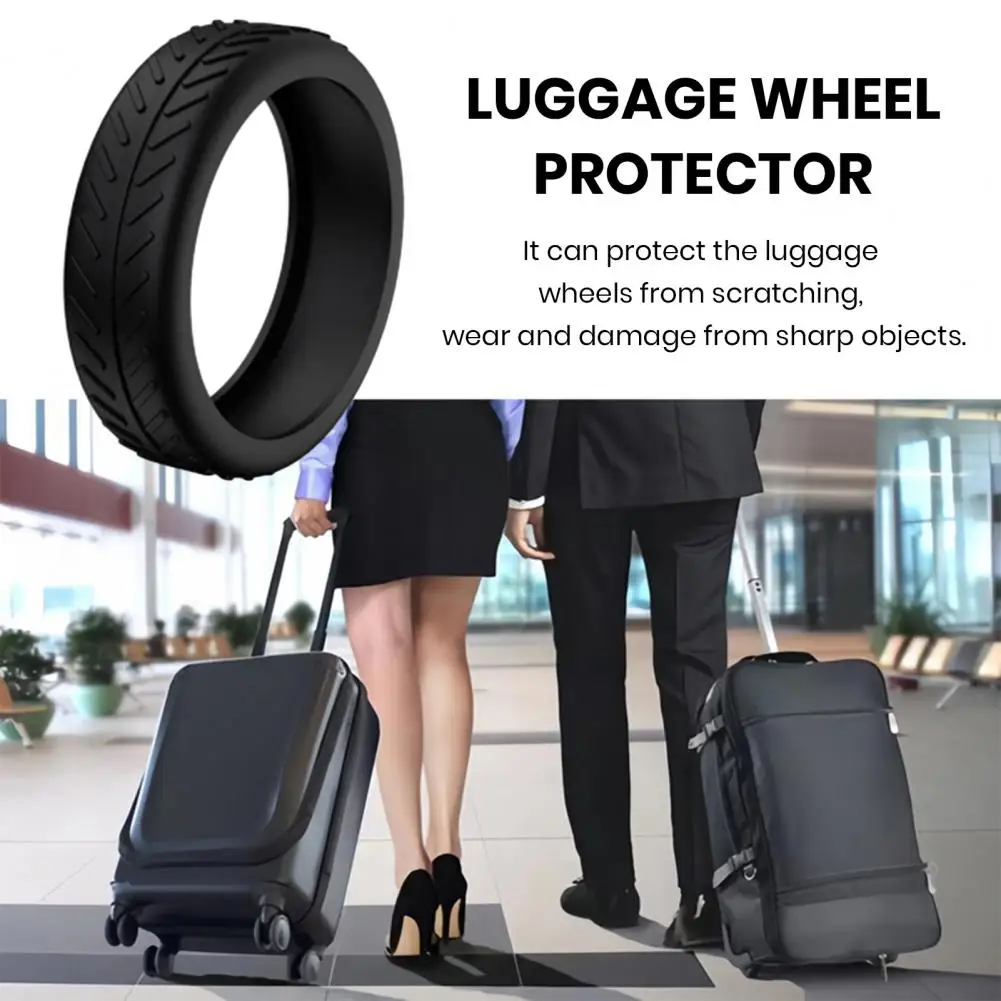 8Pcs 5cm-8cm Silicone Wheel Protectors Flexible Noise Reducing Suitcase Wheel Covers Castor Sleeves For Luggage Castor Sleeve