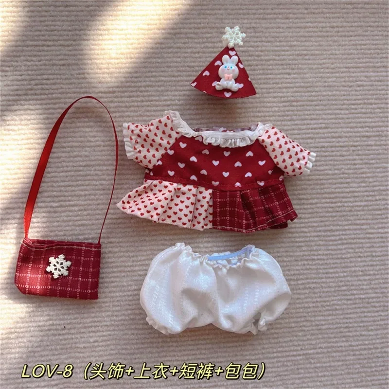 20cm cotton doll clothes, chubby body, wearable baby clothes, changing sets, cute plush dolls 6