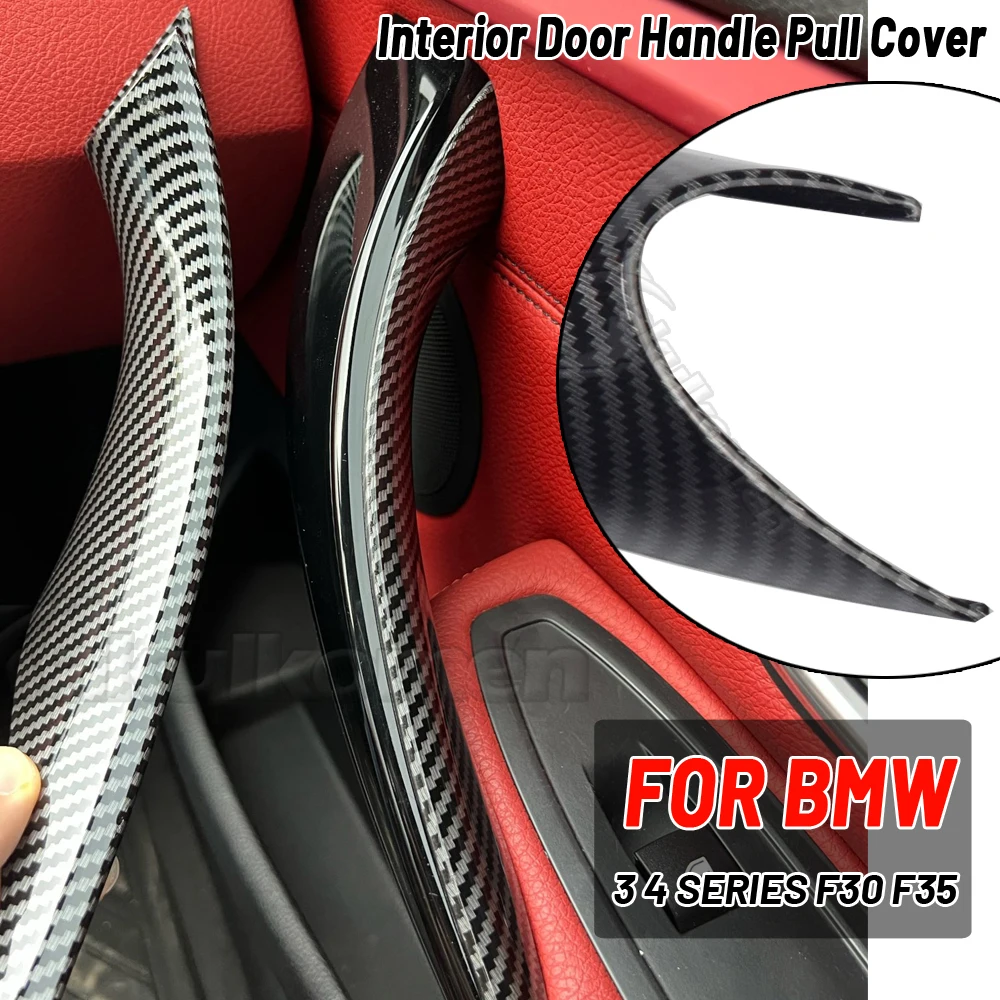 자동차 내부 문 손잡이 커버, 앞뒤 문 손잡이 당김 캐리어 보호 커버, bmw용, BMW 3, 4 시리즈 F30, F35 2012-2016 용, 2 개
