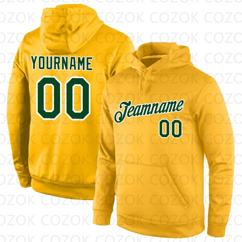 Customized Hoodie Yellow Jersey 3D Printed  Unisex Pullovers Hoodie Casual Sweatshirts