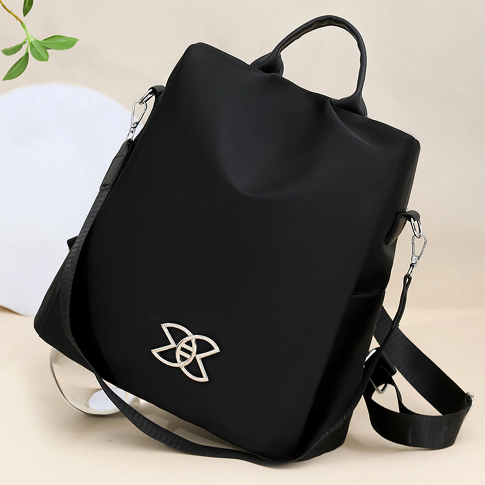 여성용 옥스포드 레저 숄더백 대용량 컨버터블 데이팩 짧은 여행을 위한 캐주얼 데이팩 휴대폰 책 간식