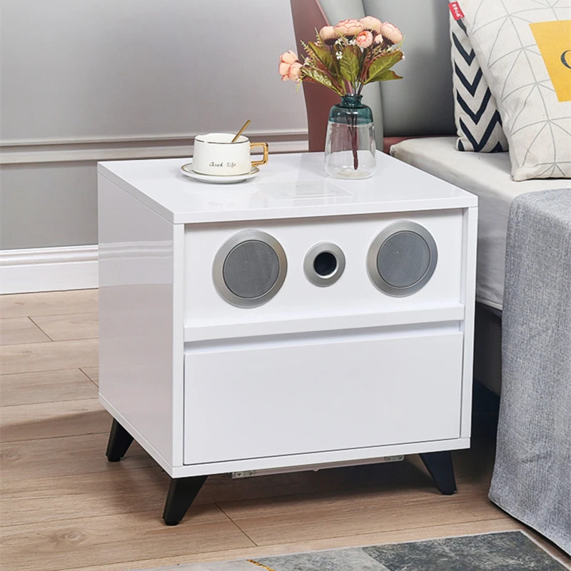 Smart Wireless Charging Bedside Table Multi Function Bedroom End Table